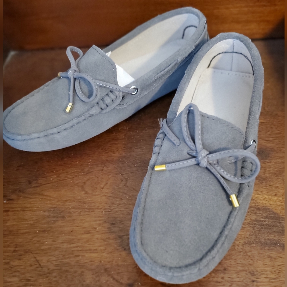 Grey Moccasins, Size 40 (Fit Like 8.5M)